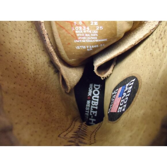Double H Mens 9" Lewis Soft Toe Packer Boot DH3706 *Made In USA* Brown Size 9 2E - Picture 7 of 8